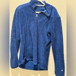 Women’s Kuhl Chenille Blue Fleece Half Zip Pullover SZ Med!